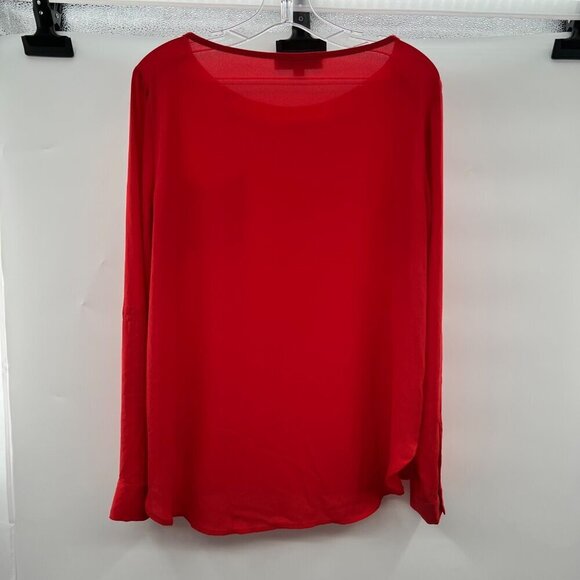 Express Women's Long Sleeve Top Red Size Medium Pocket - Picture 7 of 9